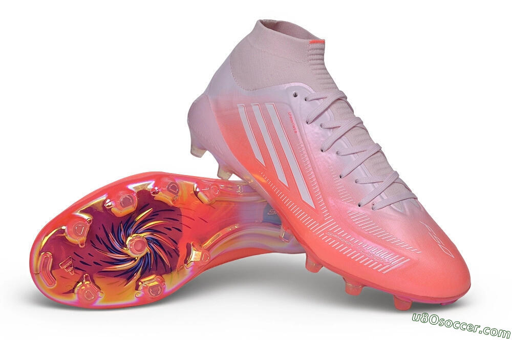 Adidas F50 Hyperfast Elite FG Firm Ground Soccer Cleats - Pink/Sunset Pink/Iridescent Violet 3