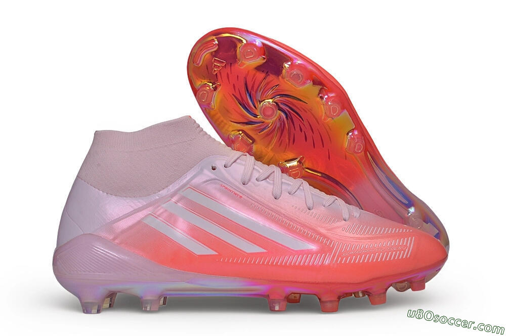 Adidas F50 Hyperfast Elite FG Firm Ground Soccer Cleats - Pink/Sunset Pink/Iridescent Violet 1