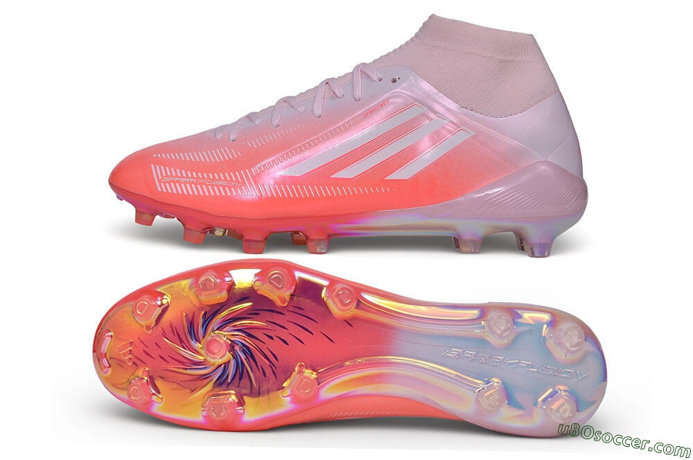 Adidas F50 Hyperfast Elite FG Firm Ground Soccer Cleats - Pink/Sunset Pink/Iridescent Violet 0