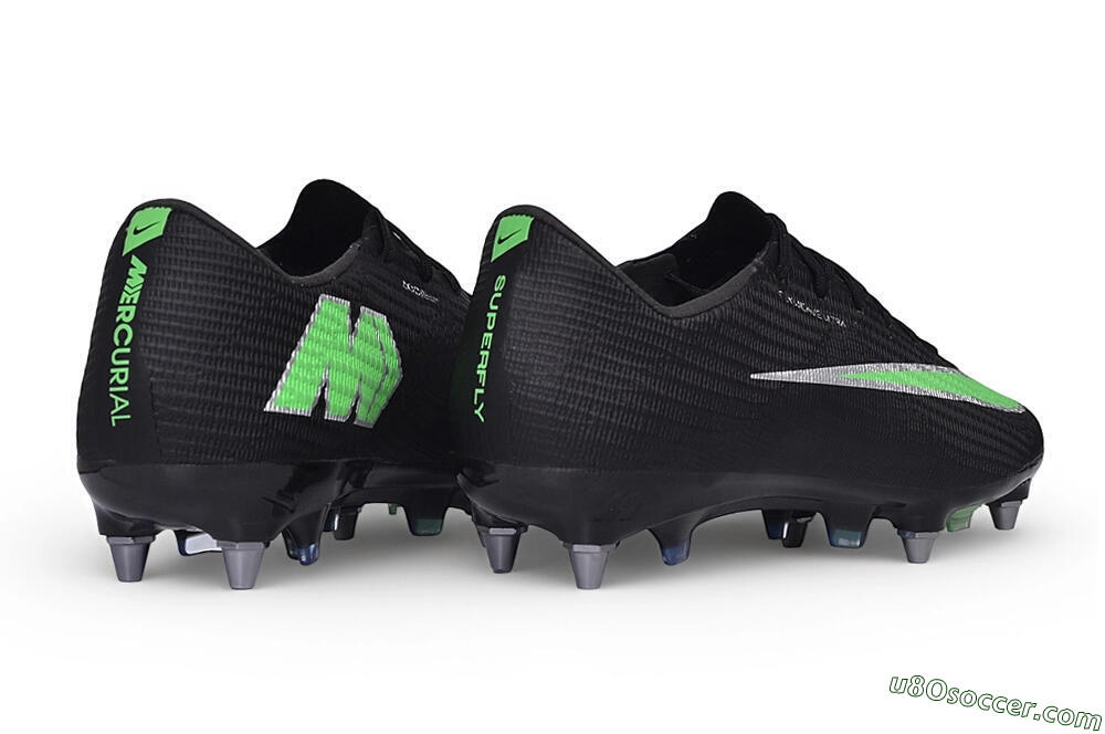 Nike Air Zoom Mercurial Superfly 11 Elite SG Soft Ground Soccer Cleats - Black/Black/Electric Green 6