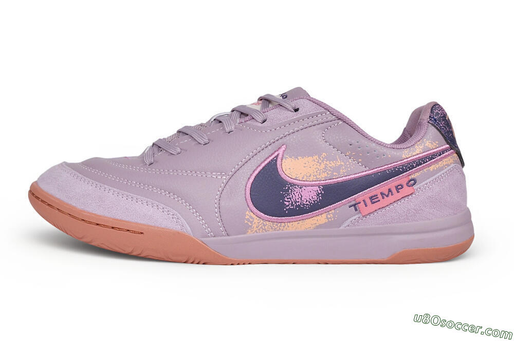 Nike Tiempo Legend SE IC Indoor & Futsal Soccer Shoes - Purple/Light Purple/Dusty Peach 2