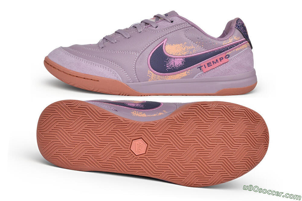 Nike Tiempo Legend SE IC Indoor & Futsal Soccer Shoes - Purple/Light Purple/Dusty Peach 0