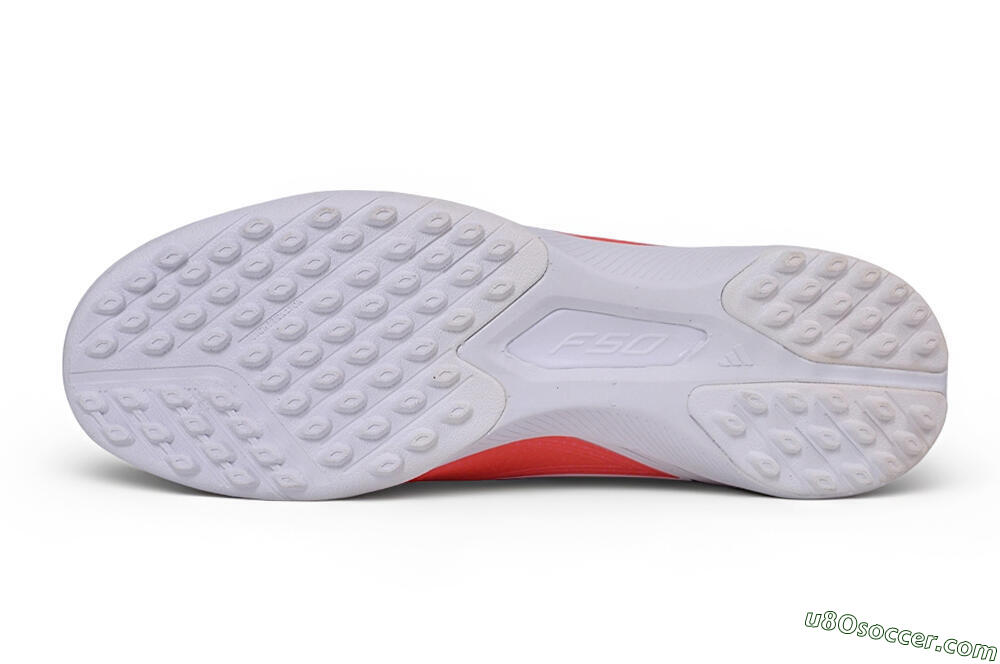 Adidas F50 Elite Laceless TF Artificial Turf Soccer Shoes - Red/Solar Red/Cloud White 6