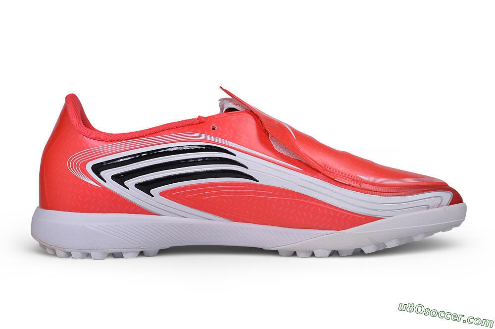 Adidas F50 Elite Laceless TF Artificial Turf Soccer Shoes - Red/Solar Red/Cloud White 7