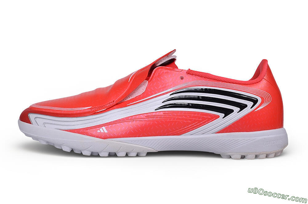 Adidas F50 Elite Laceless TF Artificial Turf Soccer Shoes - Red/Solar Red/Cloud White 2