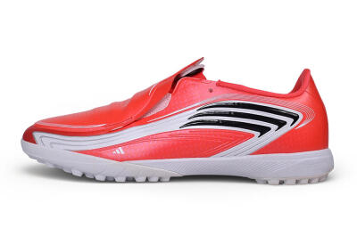 Adidas F50 Elite Laceless TF Artificial Turf Soccer Shoes - Red/Solar Red/Cloud White