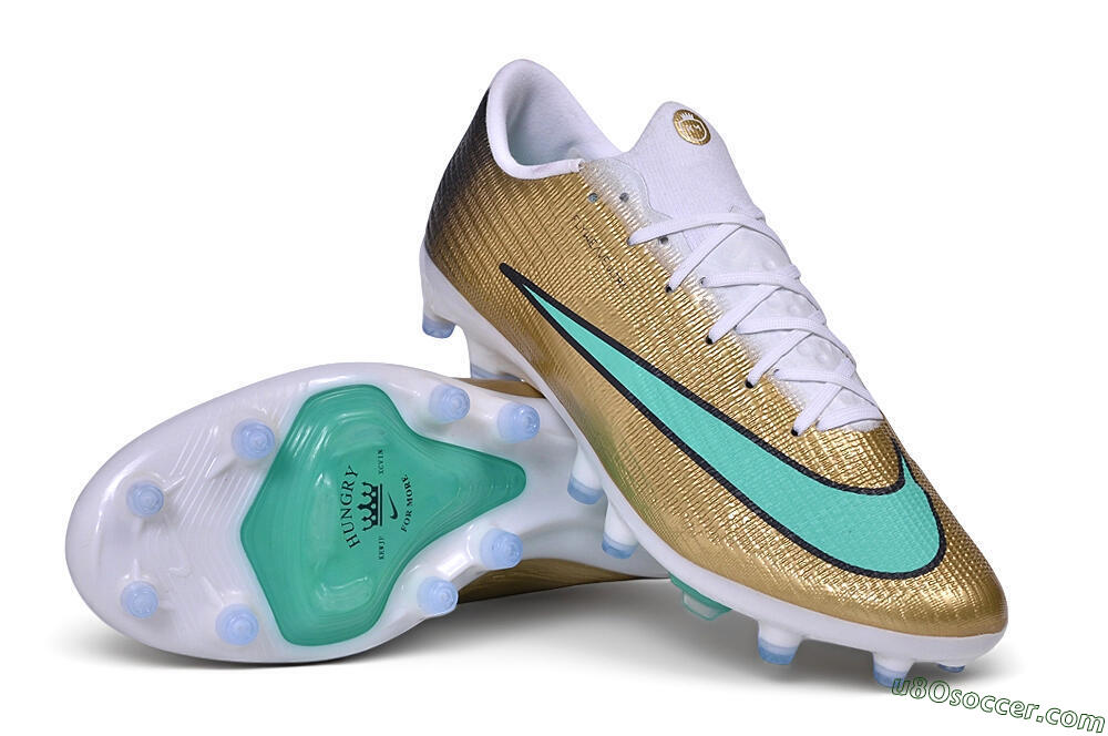 Nike Air Zoom Mercurial Superfly 11 Elite AG Artificial Grass Soccer Cleats - Gold/Metallic Gold/Turbo Green 3