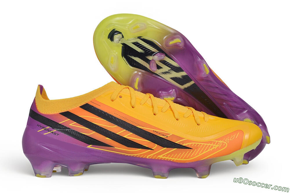Adidas F50 Elite FG Firm Ground Soccer Cleats - Yellow/Solar Gold/Team Purple 1
