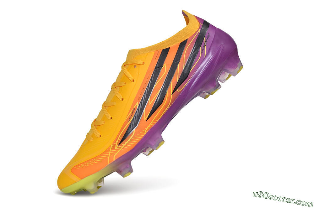 Adidas F50 Elite FG Firm Ground Soccer Cleats - Yellow/Solar Gold/Team Purple 5