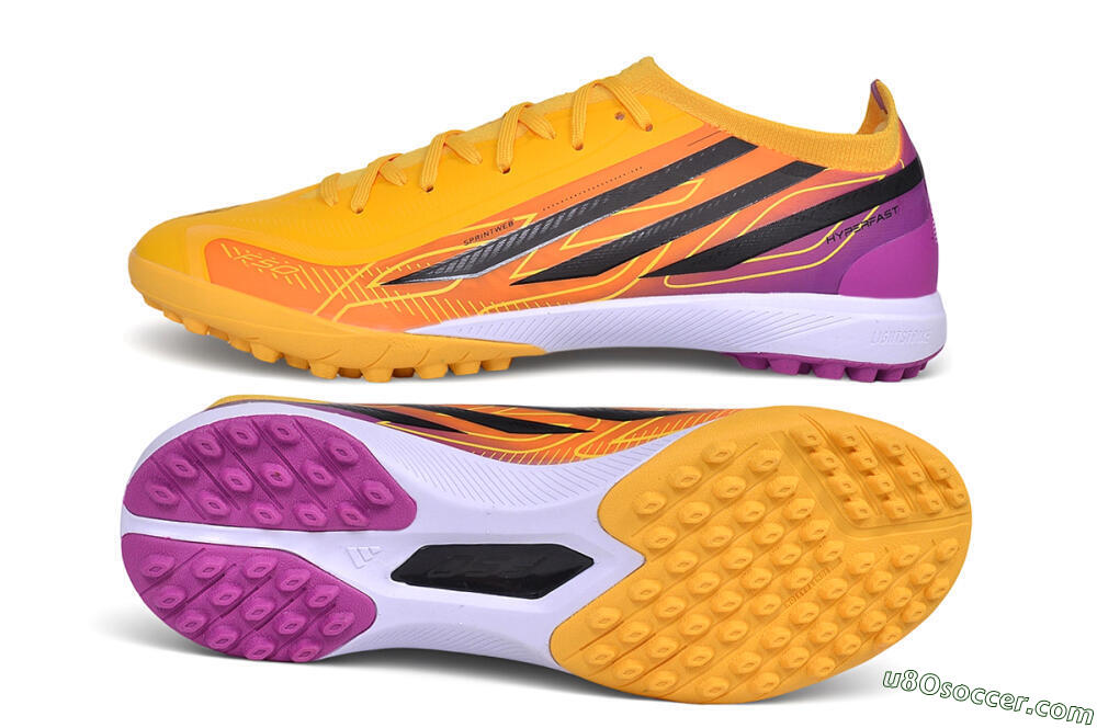 Adidas F50 Elite TF Artificial Turf Soccer Shoes - Orange/Solar Gold/Shock Pink 0