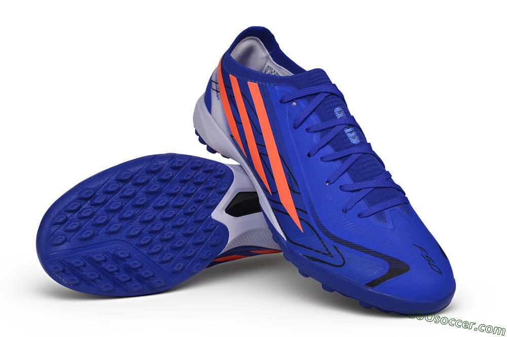 Adidas F50 Elite TF Artificial Turf Soccer Shoes - Blue/Royal Blue/Solar Orange 3