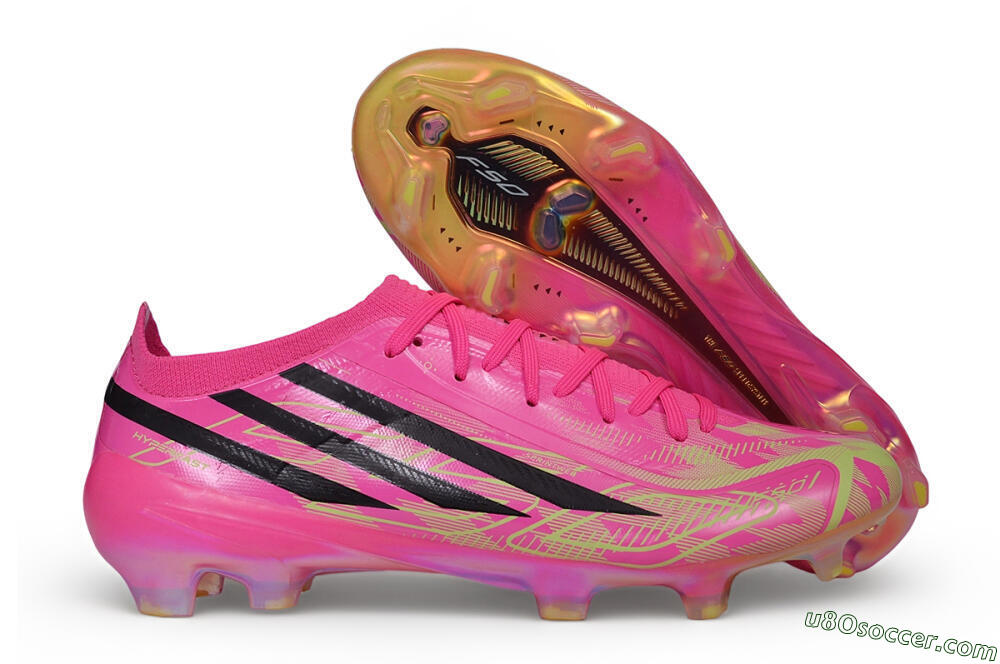 Adidas F50 Elite FG Firm Ground Soccer Cleats - Pink/Lucid Pink/Semi Solar Yellow 1