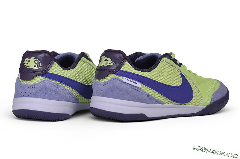 Nike Tiempo Legend SE IC Indoor & Futsal Soccer Shoes - Green/Lime Green/Deep Violet 6