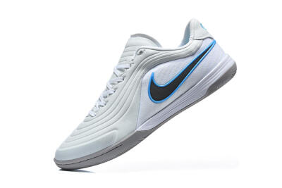 Nike Tiempo Streetgato Prm IC Indoor & Futsal Soccer Shoes - White/Light Silver/Photo Blue