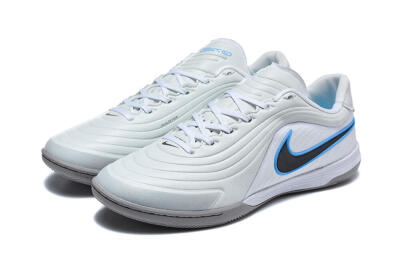 Nike Tiempo Streetgato Prm IC Indoor & Futsal Soccer Shoes - White/Light Silver/Photo Blue