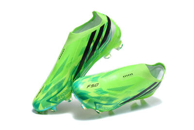 Adidas F50 Hyperfast Elite Laceless FG Firm Ground Soccer Cleats - Green/Lucid Lemon/Core Black