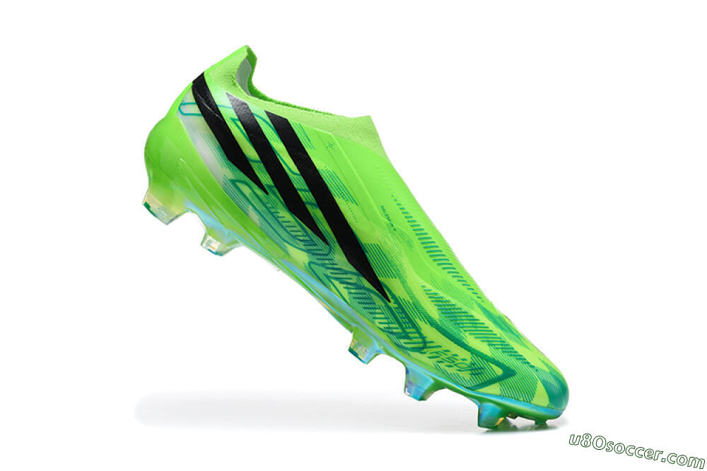Adidas F50 Hyperfast Elite Laceless FG Firm Ground Soccer Cleats - Green/Lucid Lemon/Core Black 7