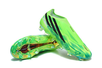 Adidas F50 Hyperfast Elite Laceless FG Firm Ground Soccer Cleats - Green/Lucid Lemon/Core Black