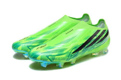 Adidas F50 Hyperfast Elite Laceless FG Firm Ground Soccer Cleats - Green/Lucid Lemon/Core Black