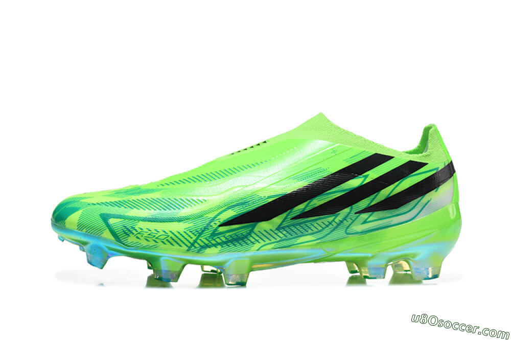 Adidas F50 Hyperfast Elite Laceless FG Firm Ground Soccer Cleats - Green/Lucid Lemon/Core Black 2