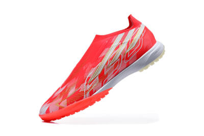 Adidas F50 Pro Laceless TF Artificial Turf Soccer Shoes - Red/Solar Red/White