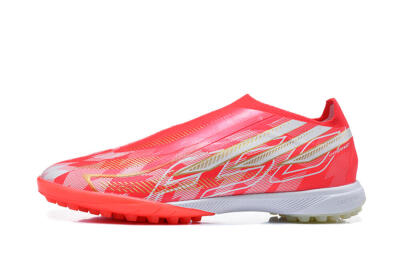 Adidas F50 Pro Laceless TF Artificial Turf Soccer Shoes - Red/Solar Red/White