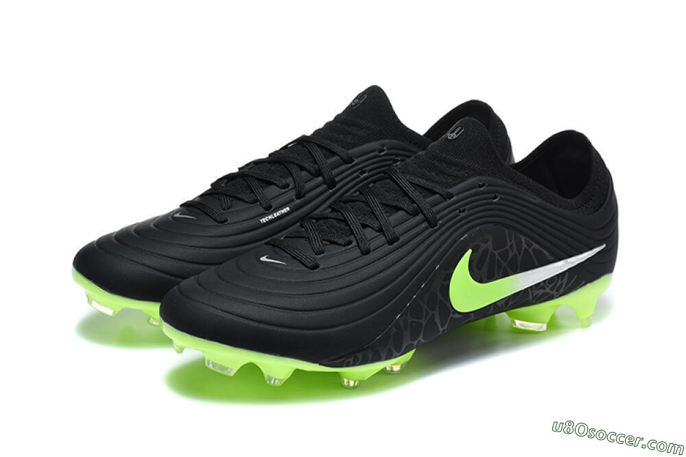 Nike Tiempo Legend 11 Elite FG Firm Ground Soccer Cleats - Black/Black/Electric Green 5