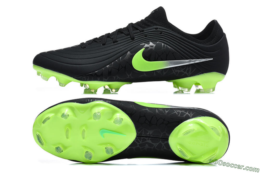Nike Tiempo Legend 11 Elite FG Firm Ground Soccer Cleats - Black/Black/Electric Green 0