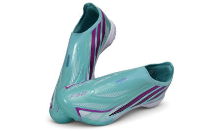Adidas F50 Pro Laceless TF Artificial Turf Soccer Shoes - Turquoise/Mint Green/Electric Purple
