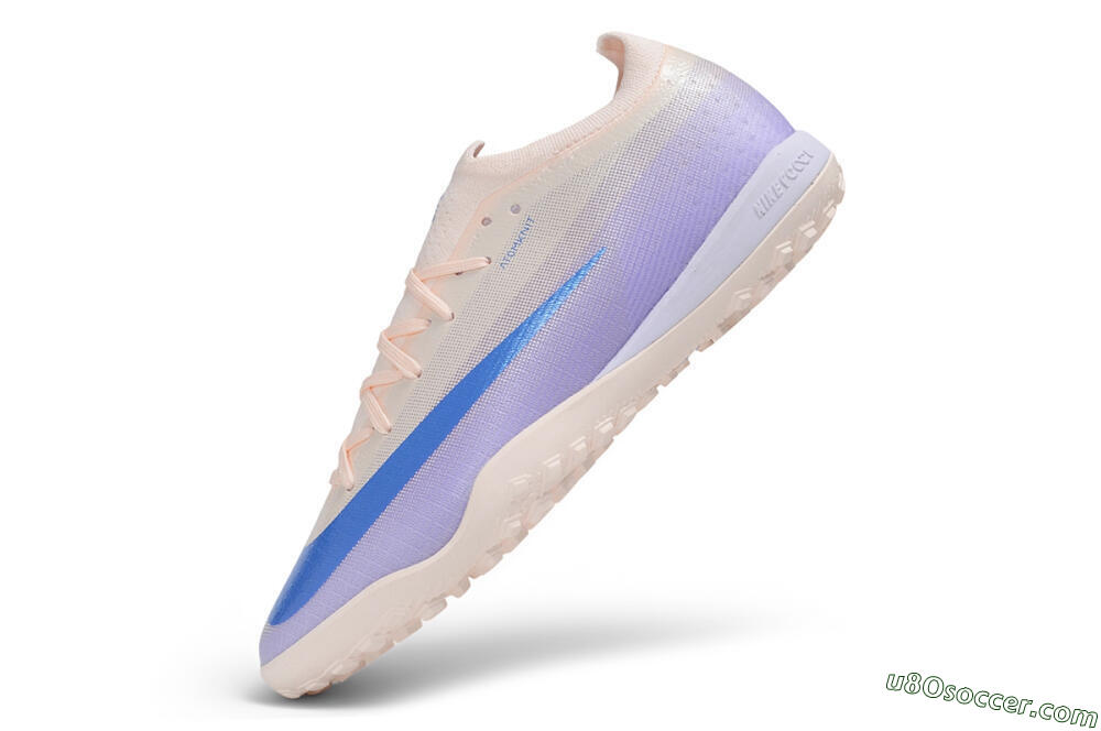 Nike Air Zoom Mercurial Vapor 17 Elite TF Artificial Turf Soccer Shoes - Peach/Sunset Peach/Electric Lilac 5