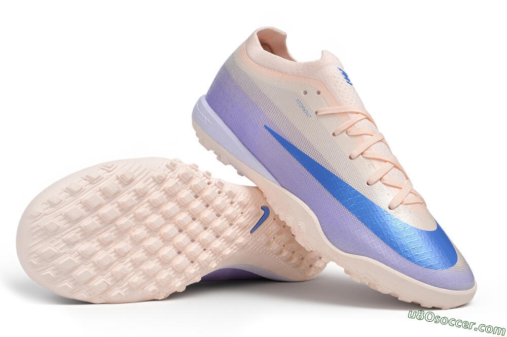 Nike Air Zoom Mercurial Vapor 17 Elite TF Artificial Turf Soccer Shoes - Peach/Sunset Peach/Electric Lilac 0