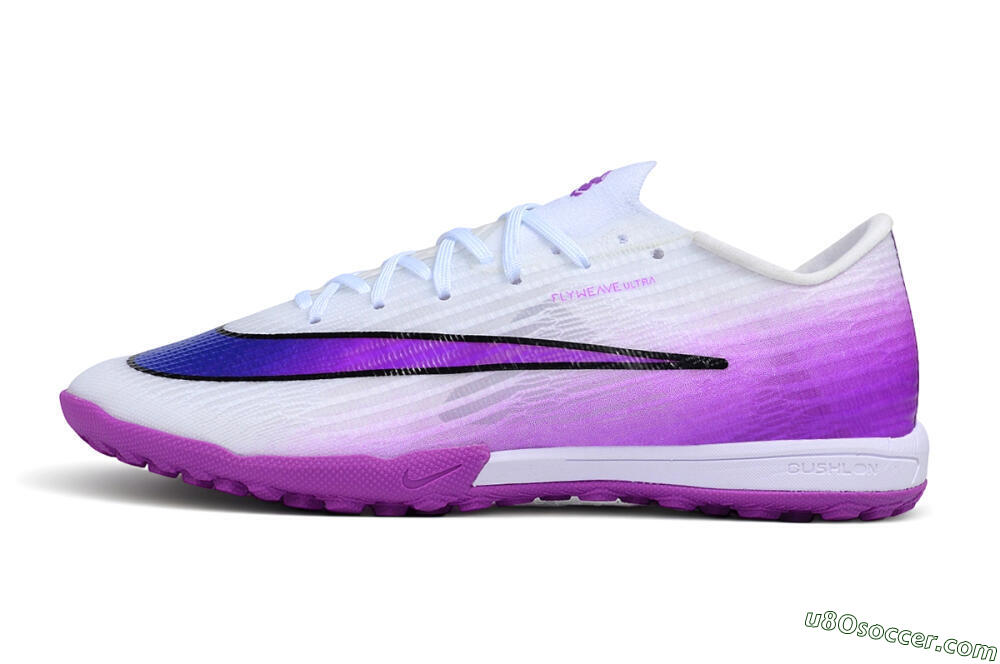 Nike Air Zoom Mercurial Superfly 11 Elite TF Artificial Turf Soccer Shoes - White/White/Purple Pulse 2