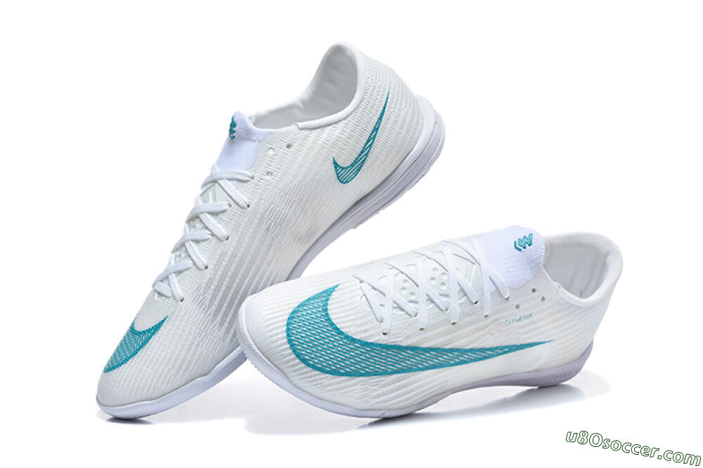 Nike Air Zoom Mercurial Superfly 11 Elite IC Indoor & Futsal Soccer Shoes - White/Summit White/Clear Jade 6