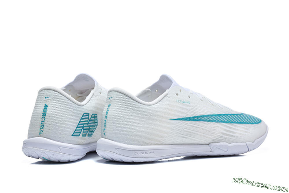 Nike Air Zoom Mercurial Superfly 11 Elite IC Indoor & Futsal Soccer Shoes - White/Summit White/Clear Jade 9