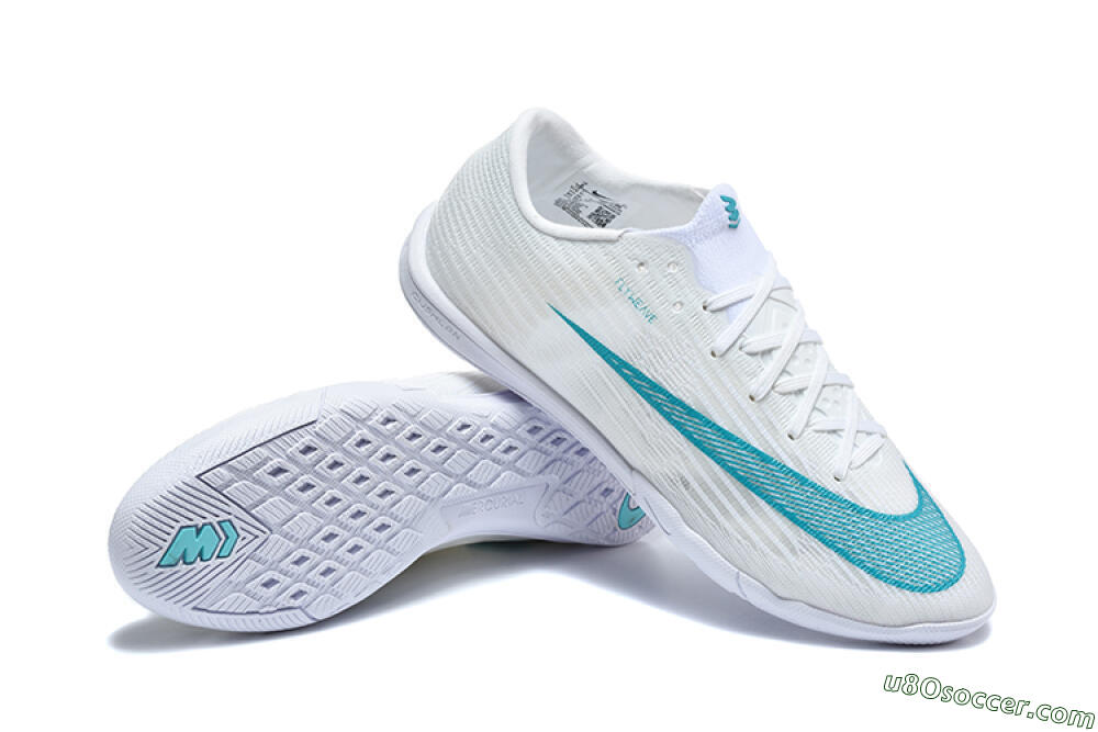 Nike Air Zoom Mercurial Superfly 11 Elite IC Indoor & Futsal Soccer Shoes - White/Summit White/Clear Jade 4