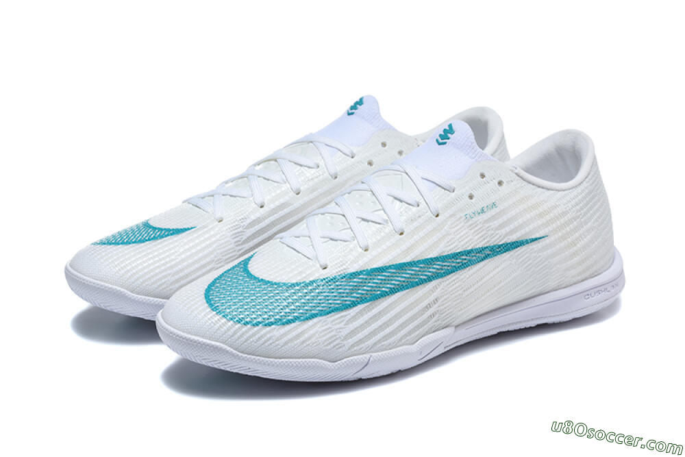 Nike Air Zoom Mercurial Superfly 11 Elite IC Indoor & Futsal Soccer Shoes - White/Summit White/Clear Jade 5