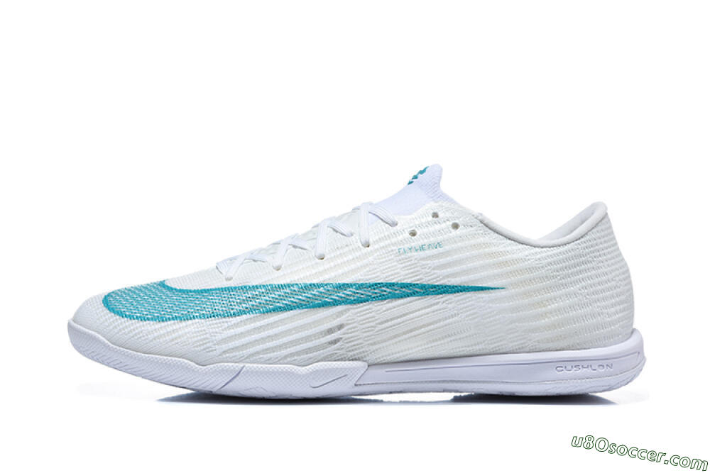 Nike Air Zoom Mercurial Superfly 11 Elite IC Indoor & Futsal Soccer Shoes - White/Summit White/Clear Jade 2