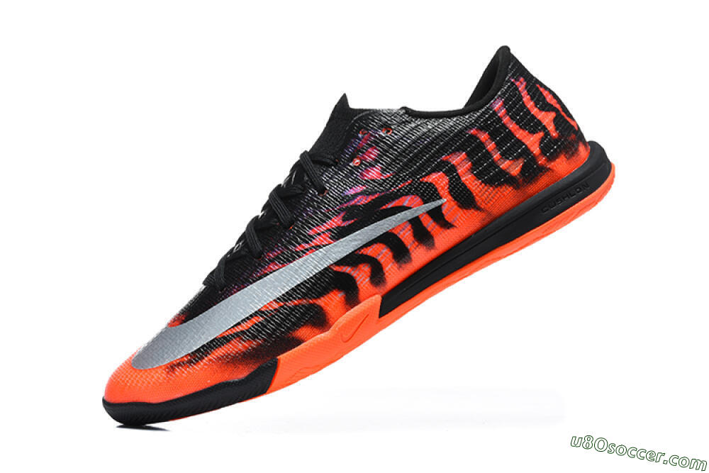 Nike Air Zoom Mercurial Superfly 11 Elite IC Indoor & Futsal Soccer Shoes - Black/Total Orange/Metallic Silver 8