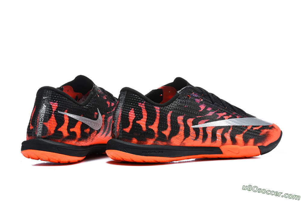 Nike Air Zoom Mercurial Superfly 11 Elite IC Indoor & Futsal Soccer Shoes - Black/Total Orange/Metallic Silver 9