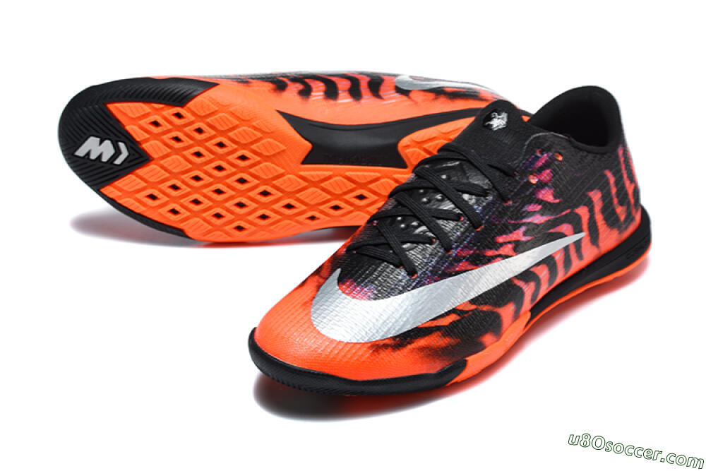 Nike Air Zoom Mercurial Superfly 11 Elite IC Indoor & Futsal Soccer Shoes - Black/Total Orange/Metallic Silver 3