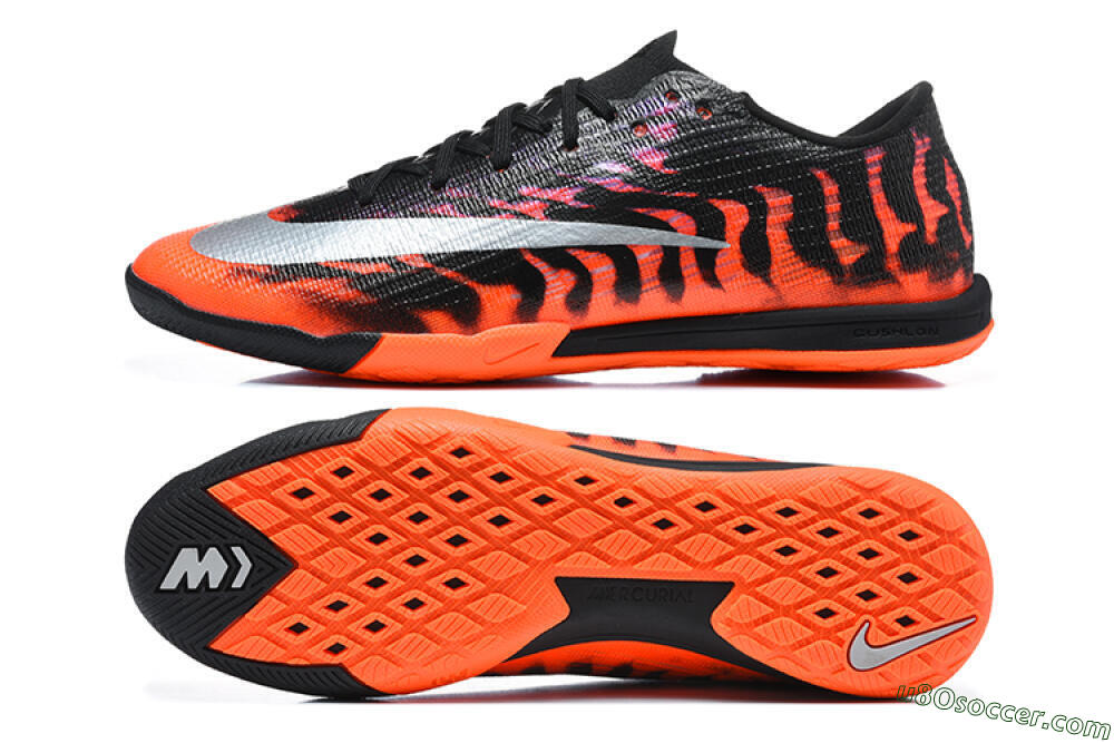Nike Air Zoom Mercurial Superfly 11 Elite IC Indoor & Futsal Soccer Shoes - Black/Total Orange/Metallic Silver 0