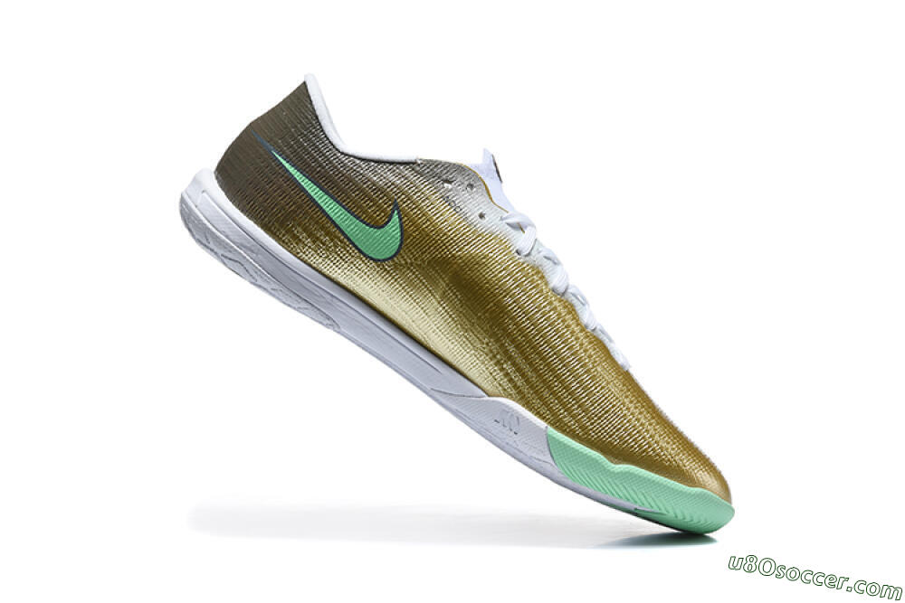 Nike Air Zoom Mercurial Superfly 11 Elite IC Indoor & Futsal Soccer Shoes - Gold/Metallic Gold/Mint Green 7
