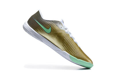 Nike Air Zoom Mercurial Superfly 11 Elite IC Indoor & Futsal Soccer Shoes - Gold/Metallic Gold/Mint Green