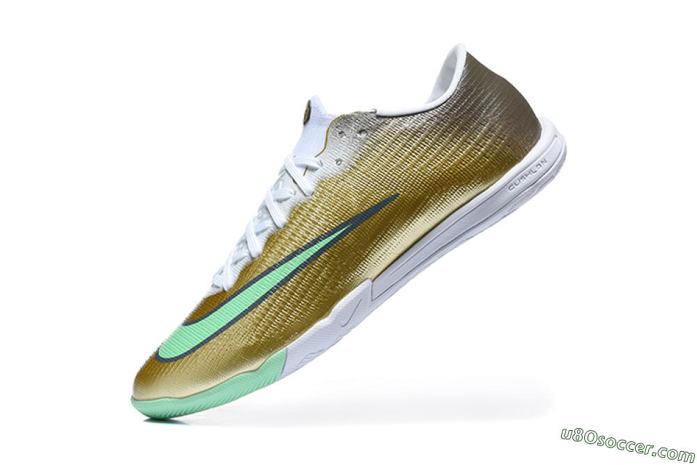 Nike Air Zoom Mercurial Superfly 11 Elite IC Indoor & Futsal Soccer Shoes - Gold/Metallic Gold/Mint Green 8