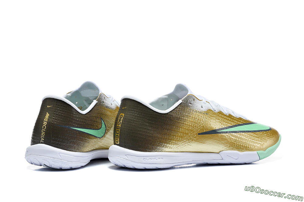 Nike Air Zoom Mercurial Superfly 11 Elite IC Indoor & Futsal Soccer Shoes - Gold/Metallic Gold/Mint Green 9