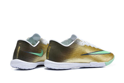 Nike Air Zoom Mercurial Superfly 11 Elite IC Indoor & Futsal Soccer Shoes - Gold/Metallic Gold/Mint Green