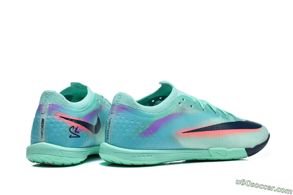 Nike Air Zoom Mercurial Vapor 17 Elite IC Indoor & Futsal Soccer Shoes - Turquoise/Mint Green/Dark Obsidian 9