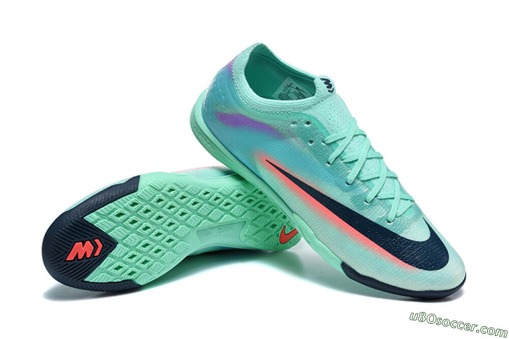 Nike Air Zoom Mercurial Vapor 17 Elite IC Indoor & Futsal Soccer Shoes - Turquoise/Mint Green/Dark Obsidian 4