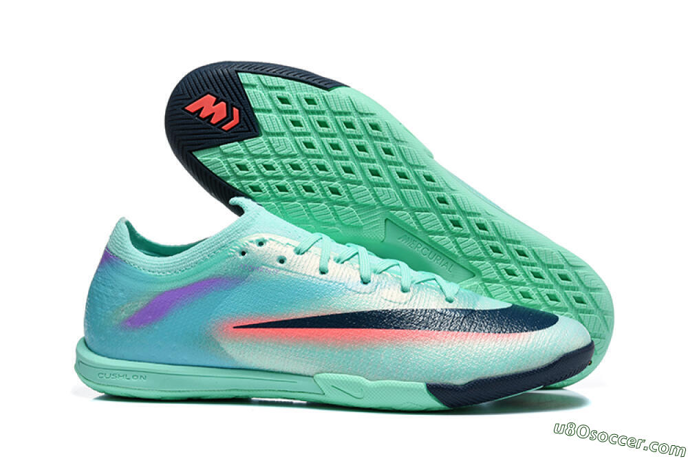 Nike Air Zoom Mercurial Vapor 17 Elite IC Indoor & Futsal Soccer Shoes - Turquoise/Mint Green/Dark Obsidian 1