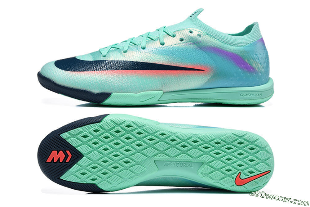 Nike Air Zoom Mercurial Vapor 17 Elite IC Indoor & Futsal Soccer Shoes - Turquoise/Mint Green/Dark Obsidian 0